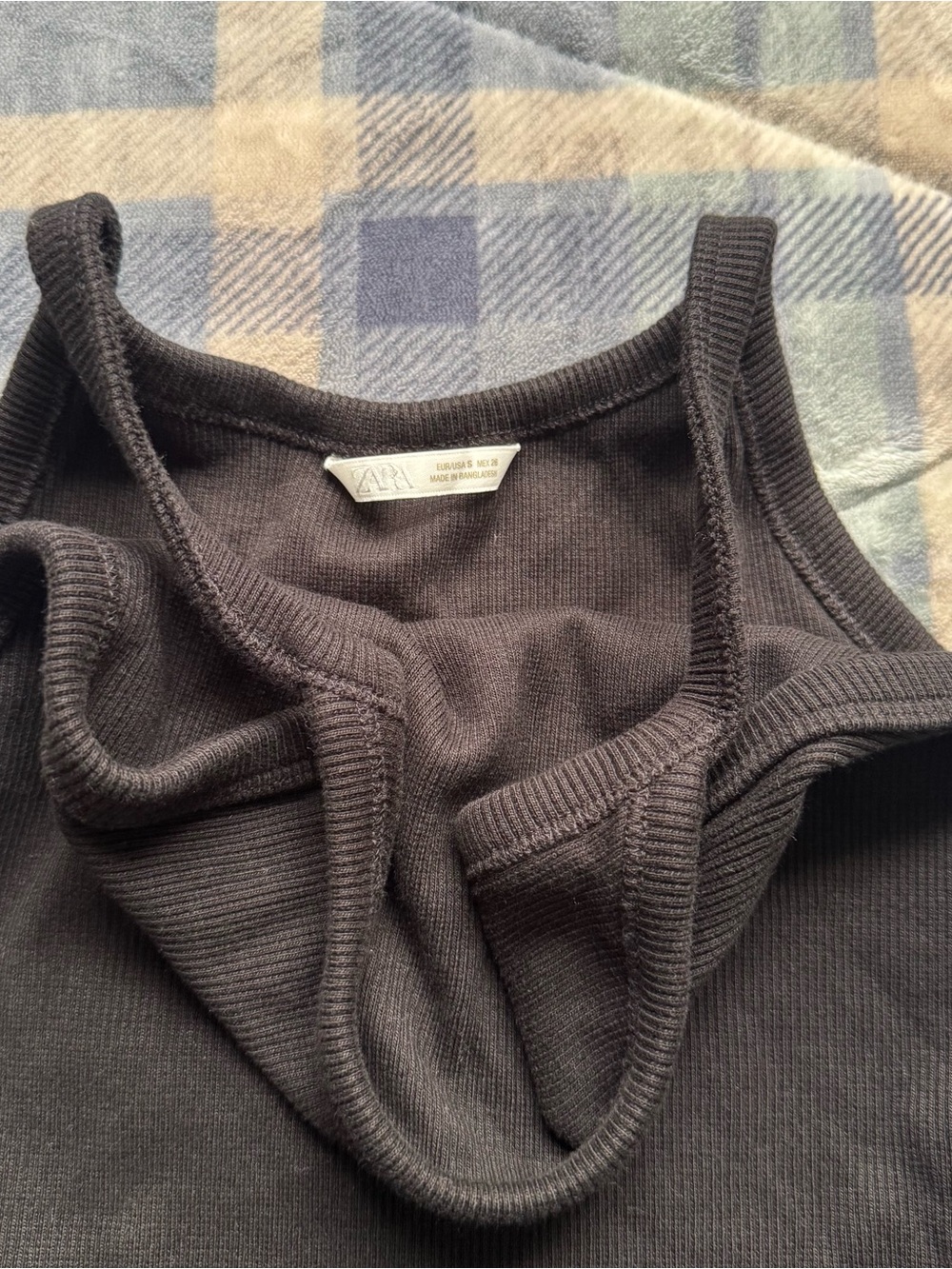 Zara Halter Ribbed Top - Picture 10 of 11